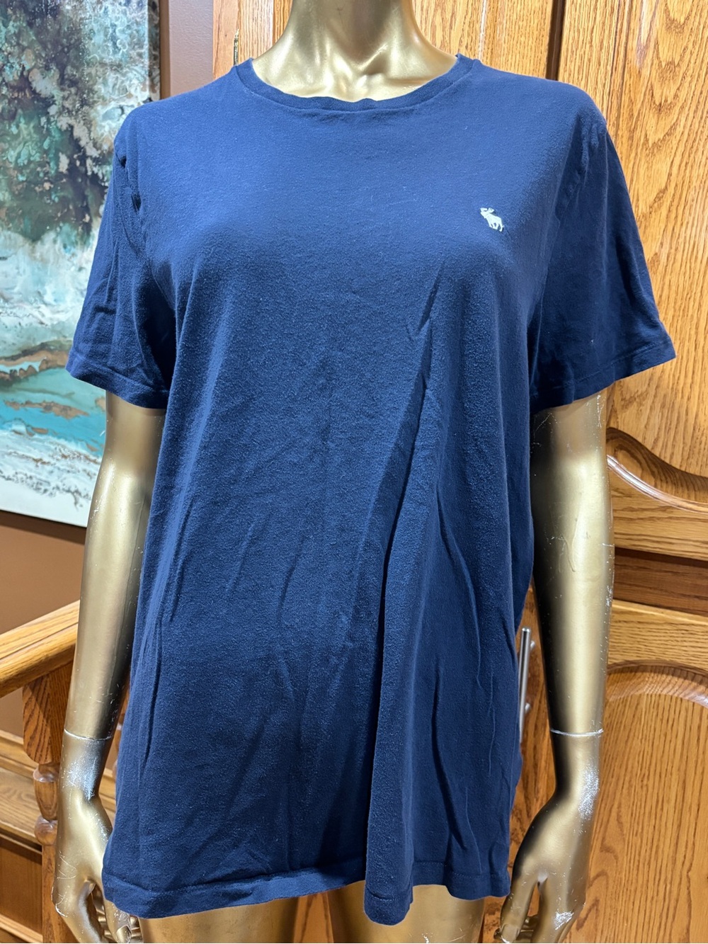 Abercrombie & Fitch Navy Short Sleeve Crewneck Tee